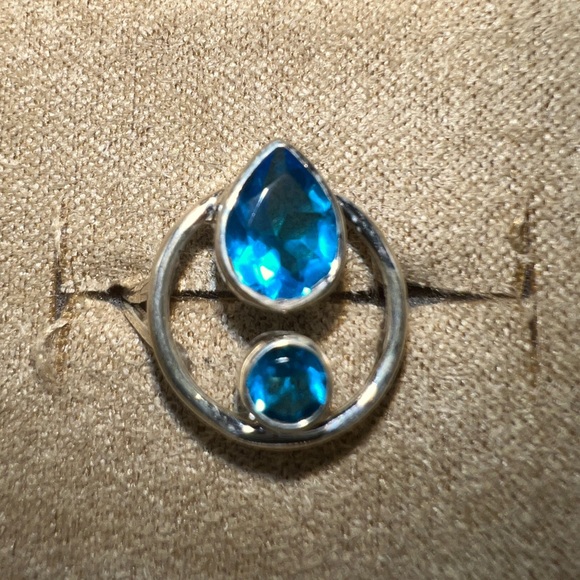 Flawless Blue Topaz Ring - Picture 3 of 8